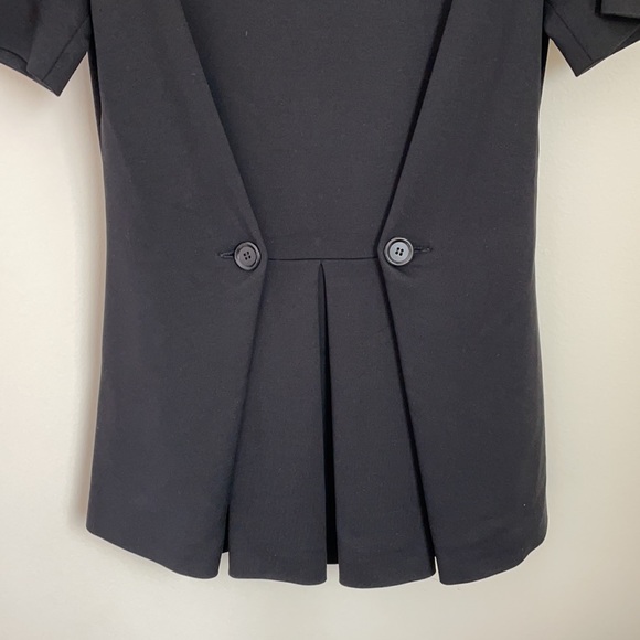 Moschino Vintage White Collar buttoned Waste Black Top - Picture 6 of 9
